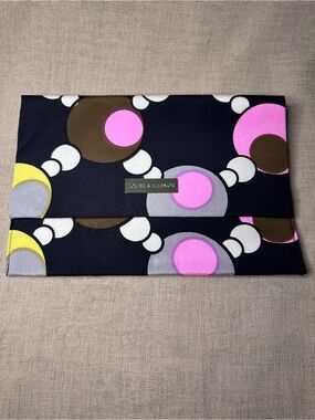 Louise & Eleanor Geometric Mod Print Envelope Clutch Purse EUC
